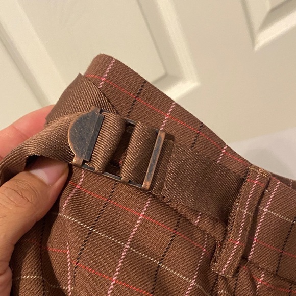 Free People Brown Checkered Skirt with Buttons NWOT - Picture 4 of 12